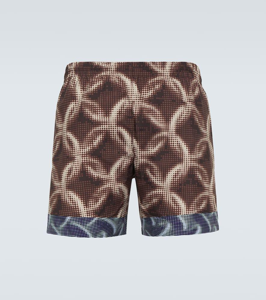 DRIES VAN NOTEN Printed Swim Trunks In Grey Product Image