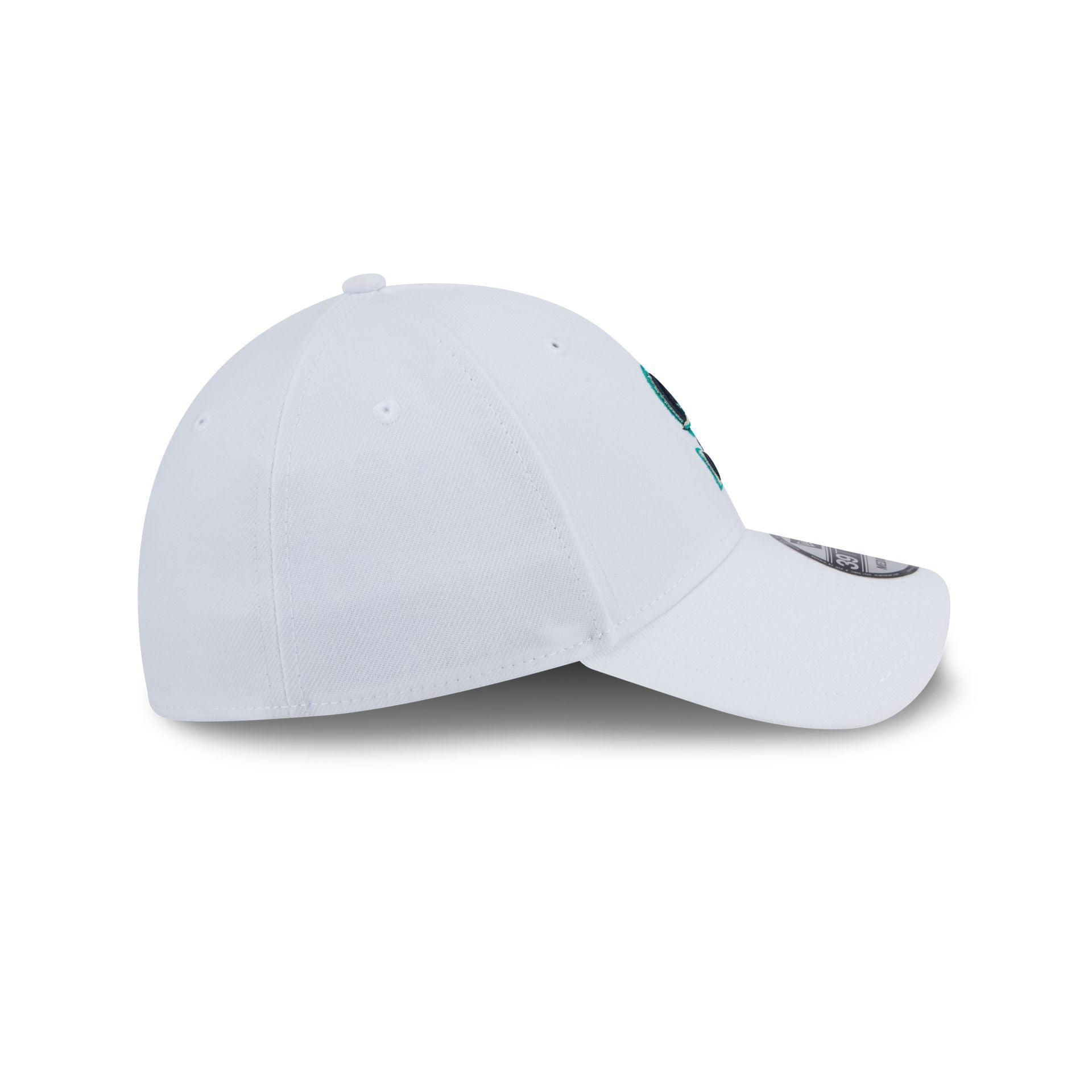 Seattle Mariners Optic White 39THIRTY Stretch Fit Hat Male Product Image