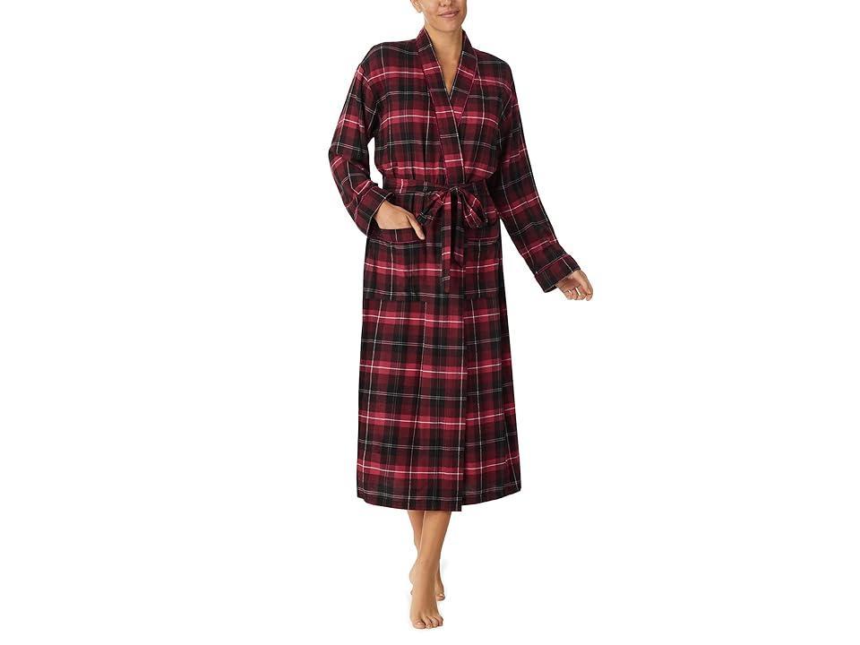 Eileen West Ballet Wrap Robe Plaid) Women's Pajama Product Image