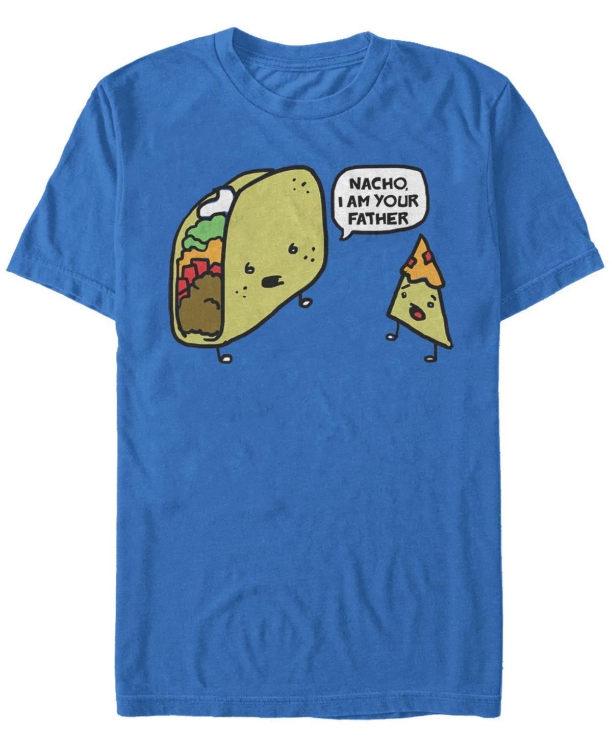 Mens Nacho Taco Father Graphic Tee Blue Product Image