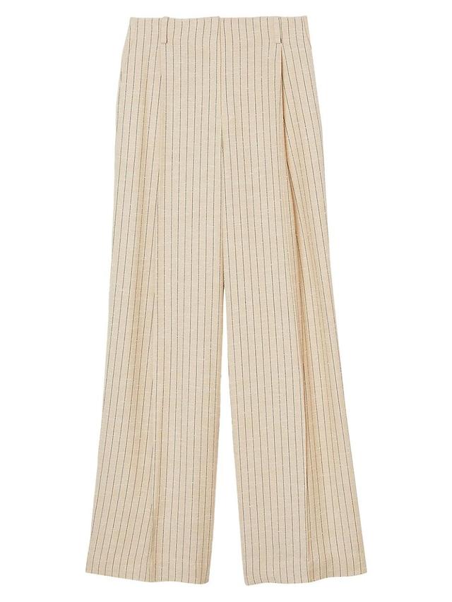 Womens Wide-Leg Striped Floaty Trousers Product Image