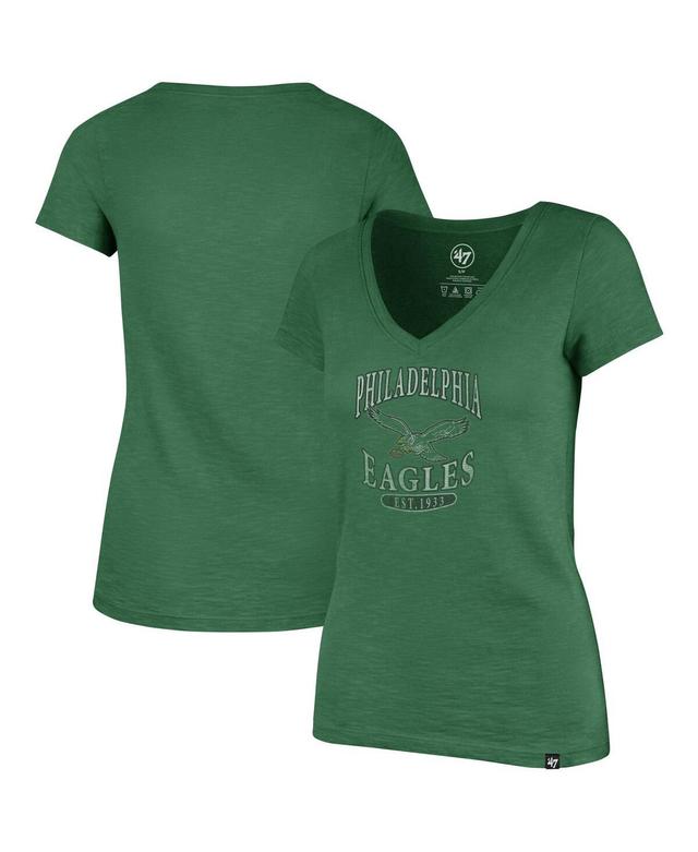 Womens 47 Kelly Philadelphia Eagles Scrum V-Neck T-Shirt Product Image