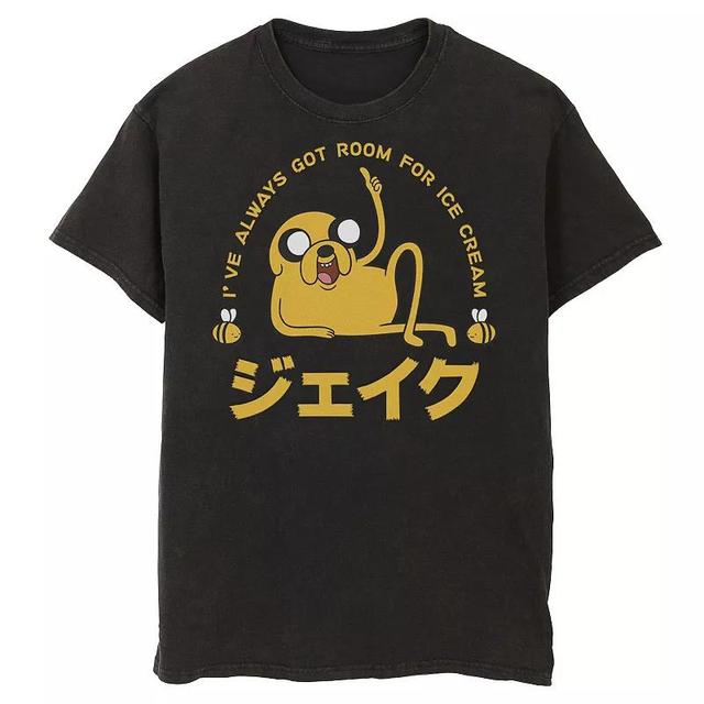 Mens Cartoon Network Adventure Time Jake Room For Ice Cream Kanji Tee Black Product Image