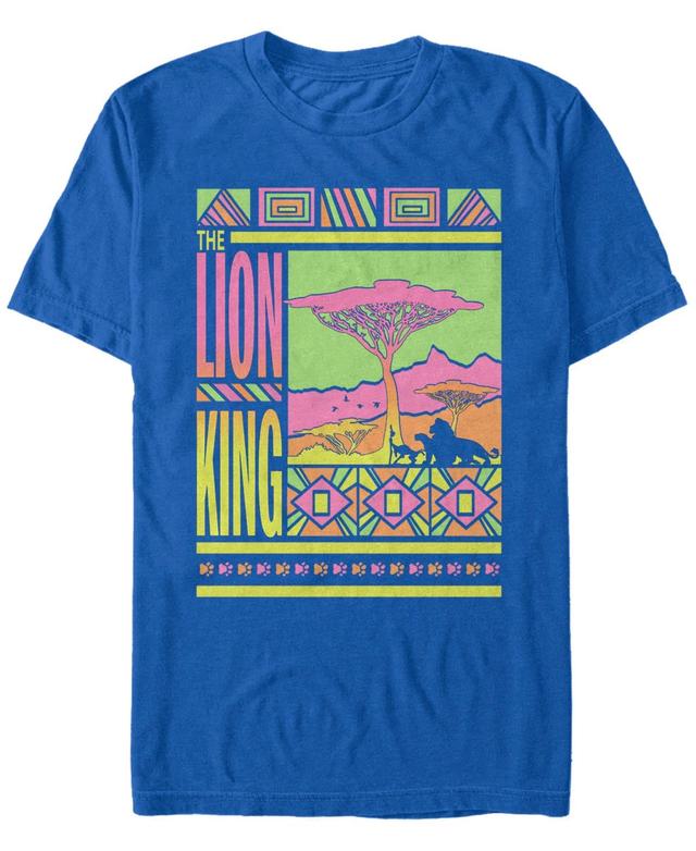 Mens Lion King Geometric Retro Poster Tee Product Image