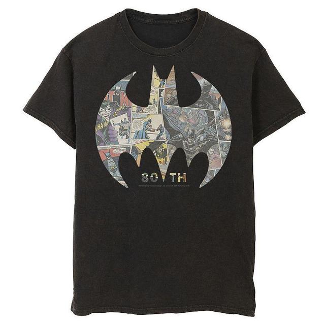 Mens DC Comics Batman Comic Cover Logo Tee Grey Product Image