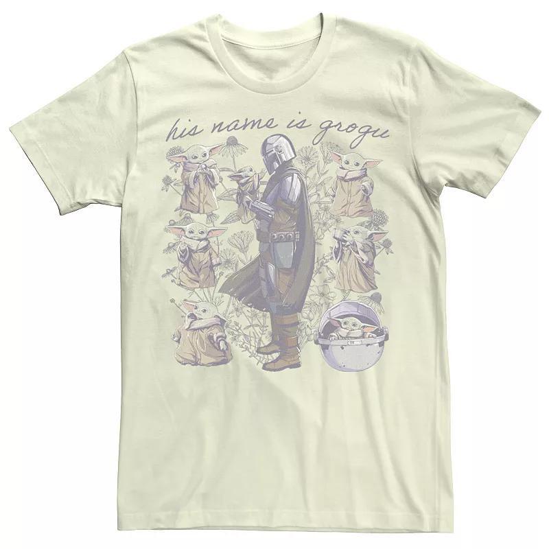 Mens Star Wars The Mandalorian Grogu Floral Tee Product Image