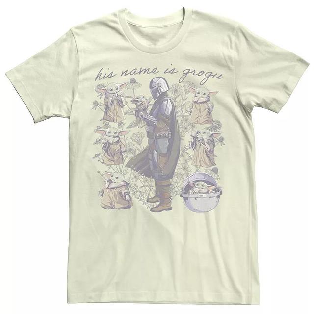 Mens Star Wars The Mandalorian Grogu Floral Tee Product Image