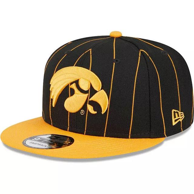 Mens New Era Black Iowa Hawkeyes Vintage-Like 9FIFTY Snapback Hat - Black Product Image