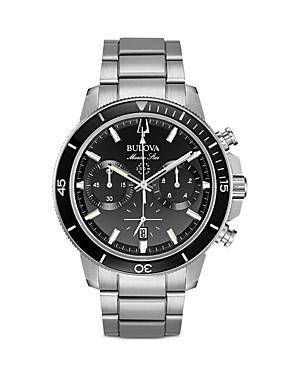 Bulova Mens Chronograph Marine Star Stainless Steel Bracelet Watch 45mm Product Image