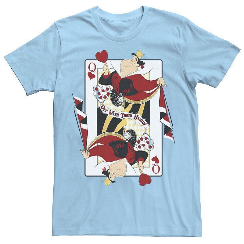 Mens Disney Alice In Wonderland Queen Of Hearts Playing Card Tee Product Image