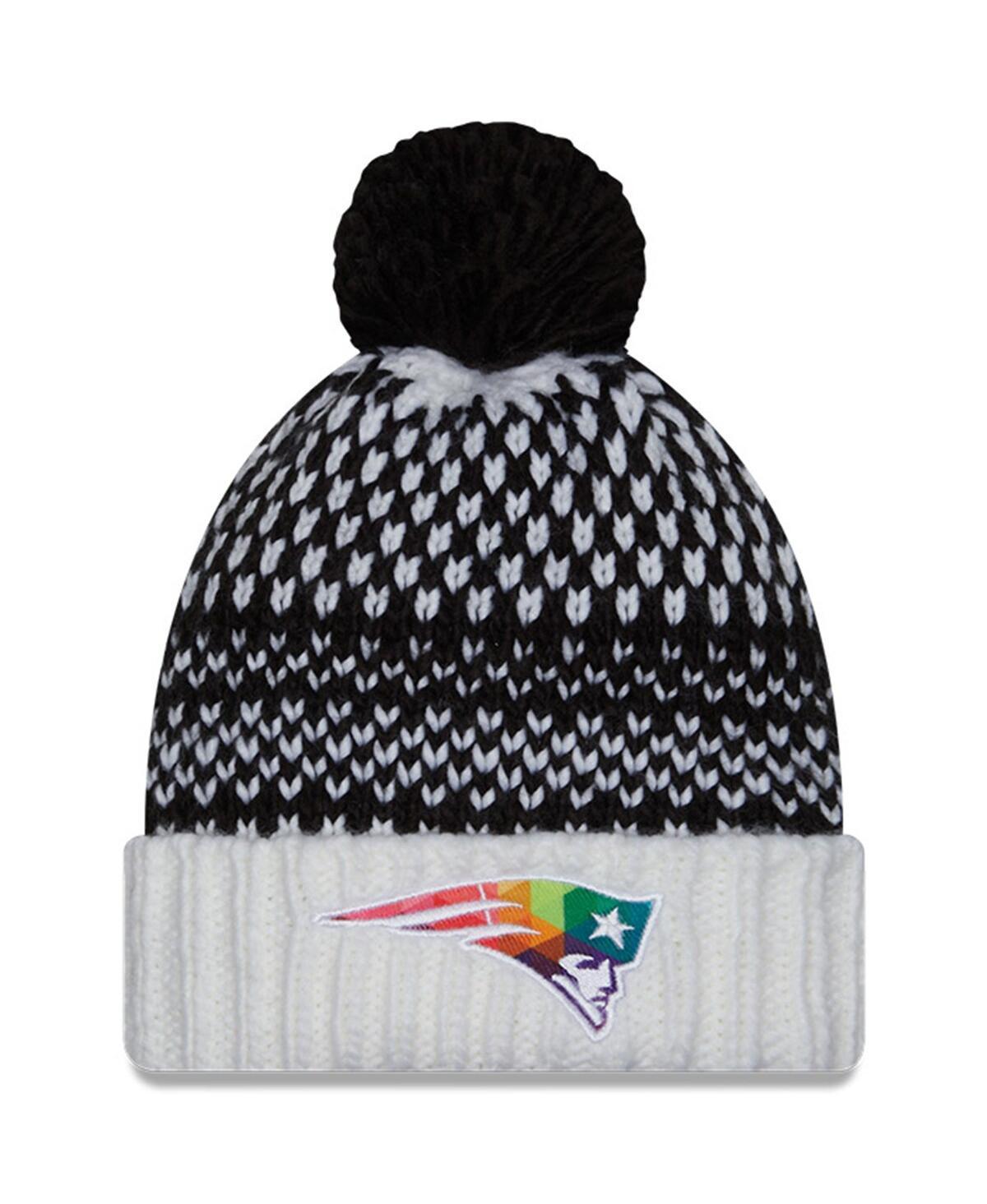 Womens New Era /White New England Patriots 2023 NFL Crucial Catch Cuffed Pom Knit Hat Product Image