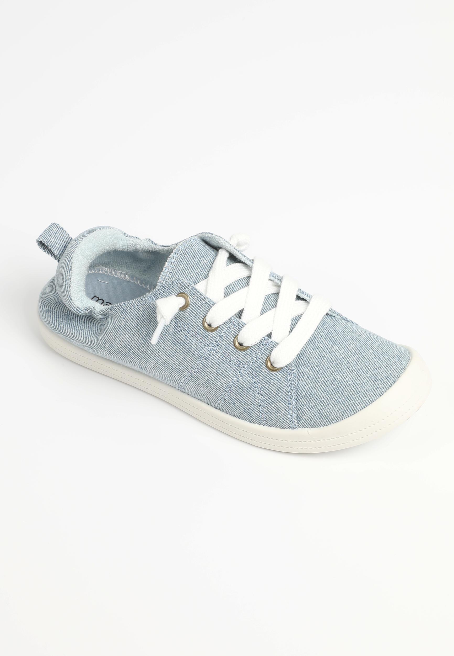 Maurices Womens Supercush Mariah Blue Denim Sneakers Size 9 1/2 Product Image