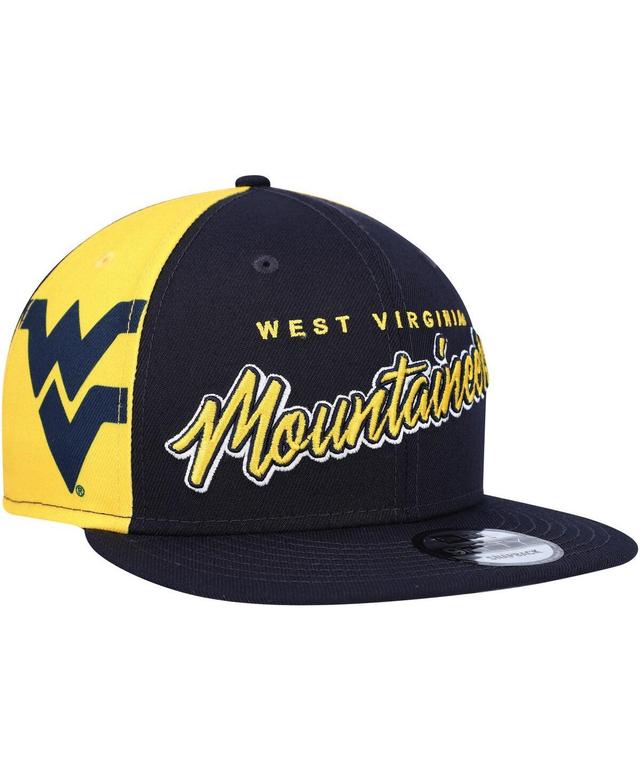 Mens New Era Navy West Virginia Mountaineers Outright 9FIFTY Snapback Hat Product Image