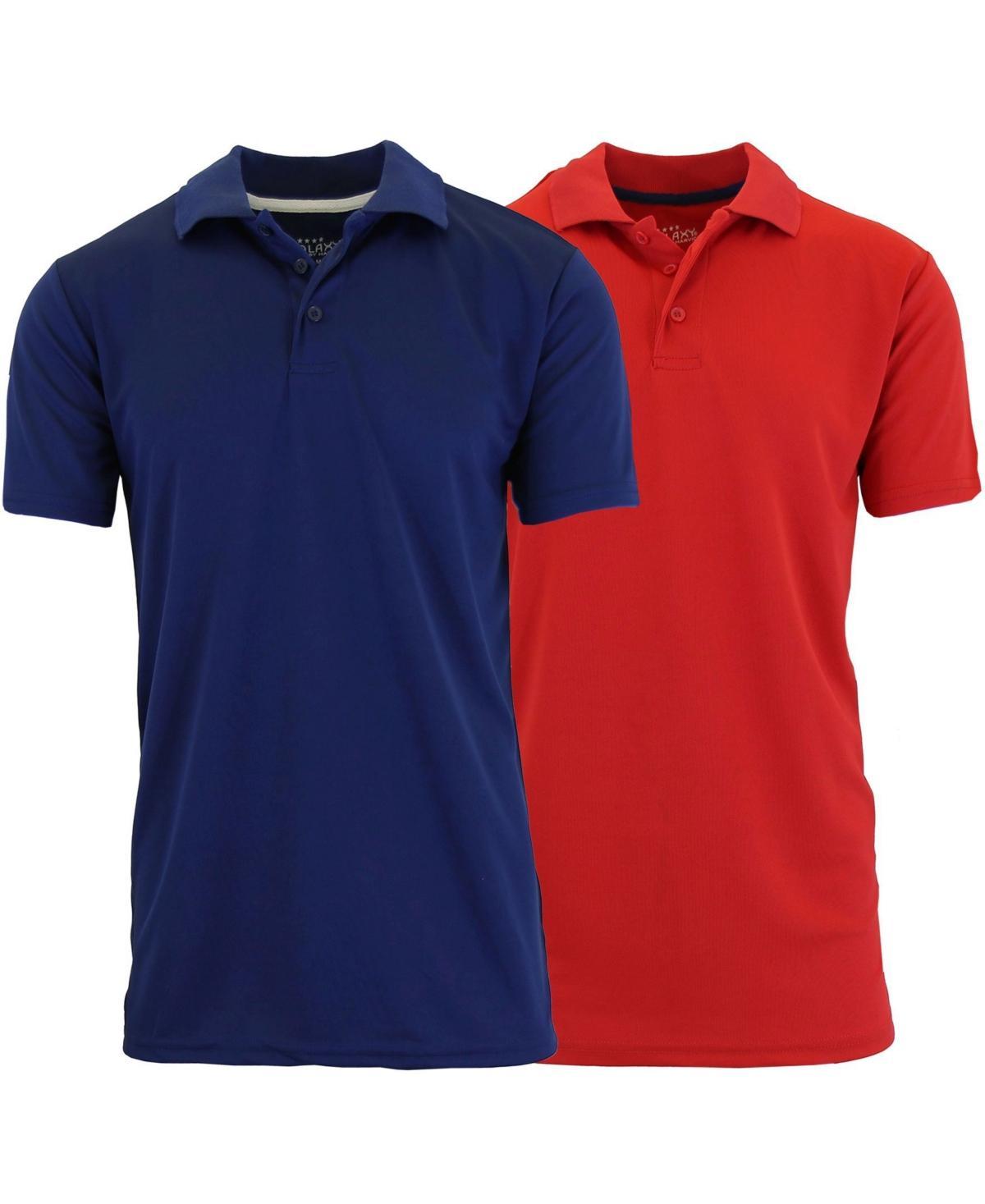 Galaxy By Harvic Mens Tag less Dry-Fit Moisture-Wicking Polo Shirt, Pack of 2 Product Image