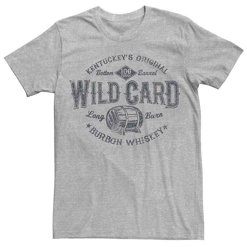 Mens Wild Card Whiskey Graphic Tee Athletic Grey Product Image