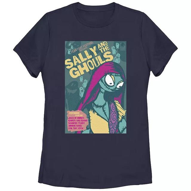 Disneys The Nightmare Before Christmas Womens Sally And The Ghouls Fest Tee, Girls Blue Product Image