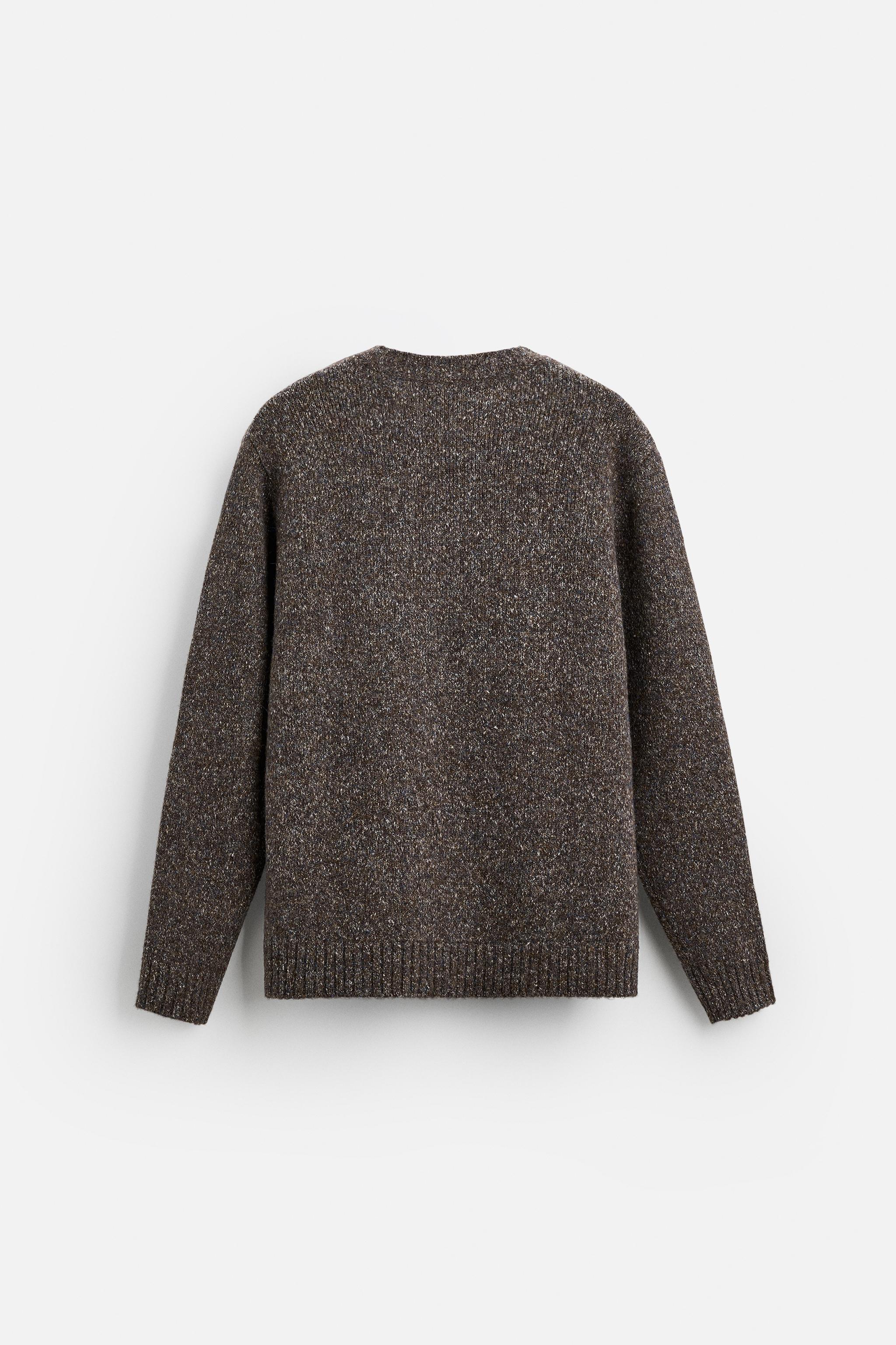 FLECKED KNIT STRUCTURED SWEATER Product Image