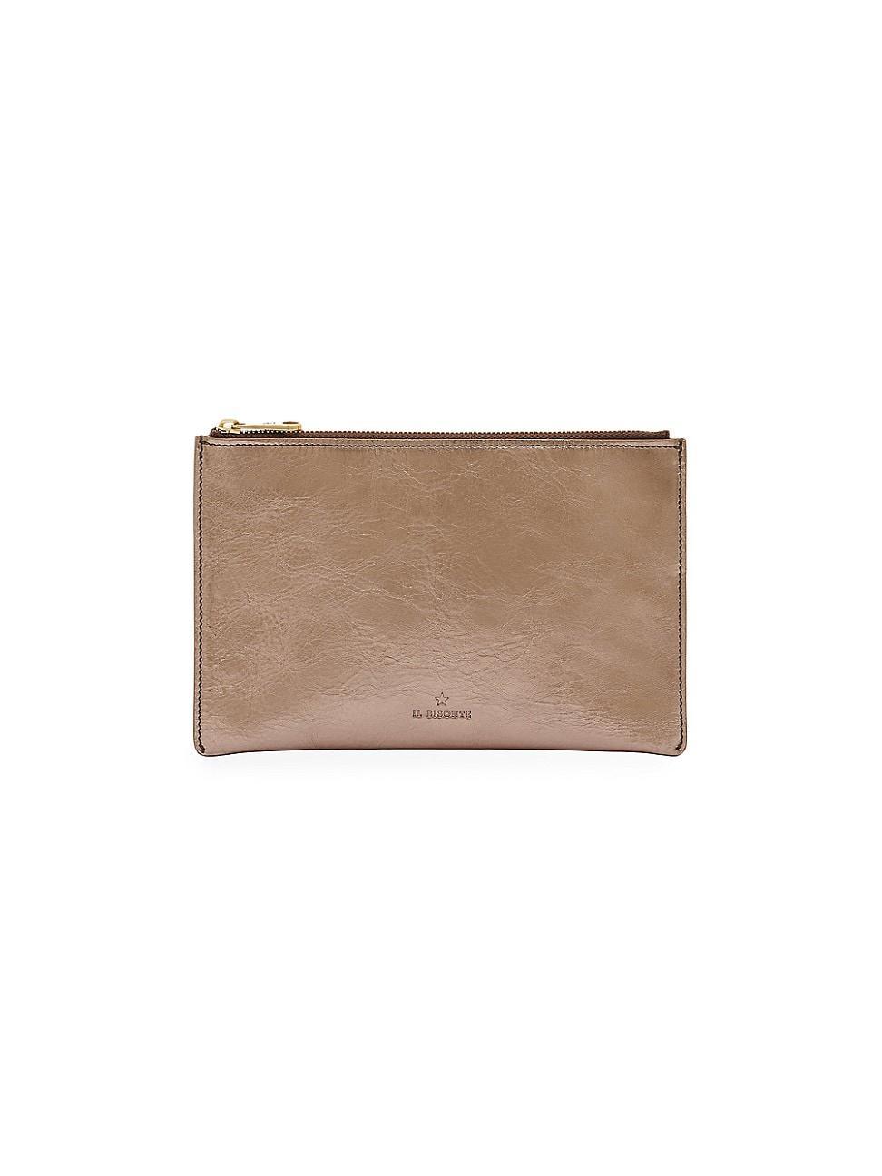 Womens Oliveta Leather Zip Pouch Product Image