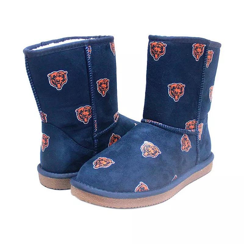 Womens Cuce Chicago Bears Allover Logo Boots Blue Product Image