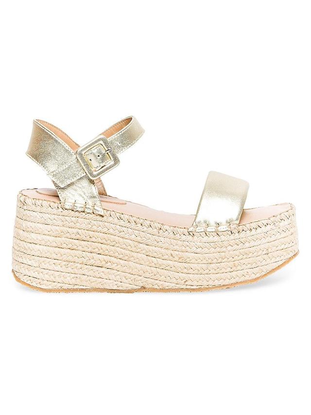 Womens Mallorca Leather Platform Espadrille Product Image