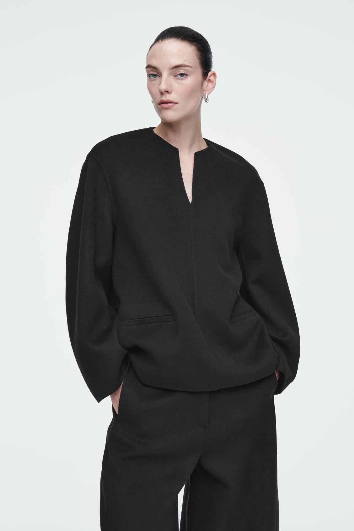 DOUBLE-FACED WOOL BLOUSE Product Image