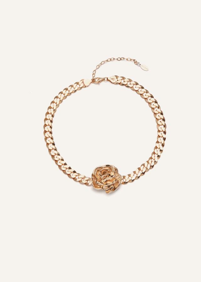 Gold-plated rose chain necklace Product Image