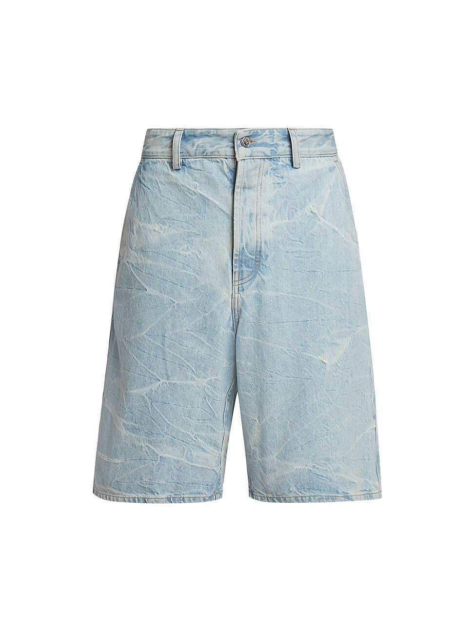 Mens Queen Of The Coast Stone Wash Denim Shorts Product Image