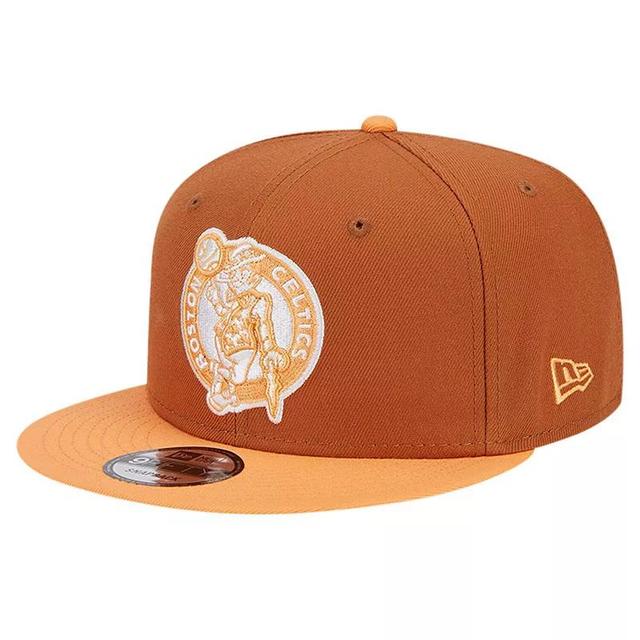 Mens New Era /Orange Boston Celtics 2-Tone Color Pack 9FIFTY Snapback Hat Product Image