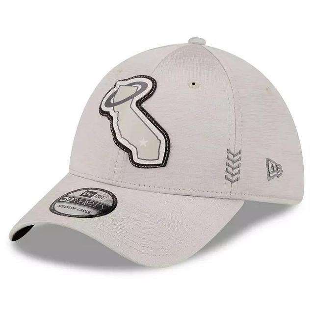 Mens New Era Cream Los Angeles Angels 2024 Clubhouse 39THIRTY Flex Fit Hat Product Image