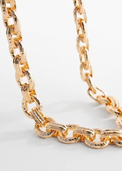 MANGO - Textured chain necklace - One size - Women Product Image