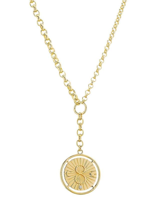 Womens Karma 18K Yellow Gold & 0.03 TCW Diamond Pendant Necklace Product Image