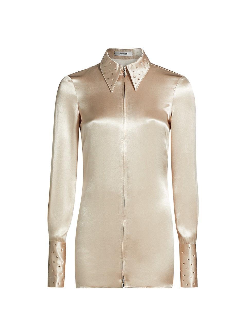 Womens The Devlon Embellished Satin Shirt product image