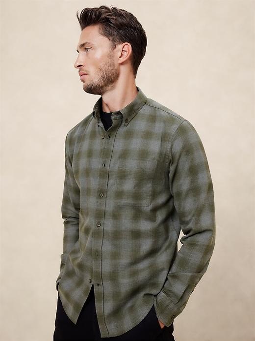 Slim Lightweight Flannel Shirt Product Image