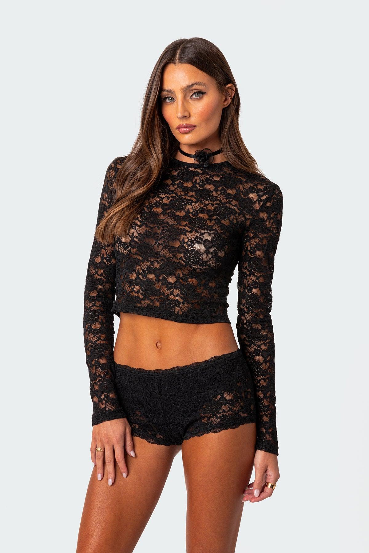 Estella Sheer Lace Top Product Image