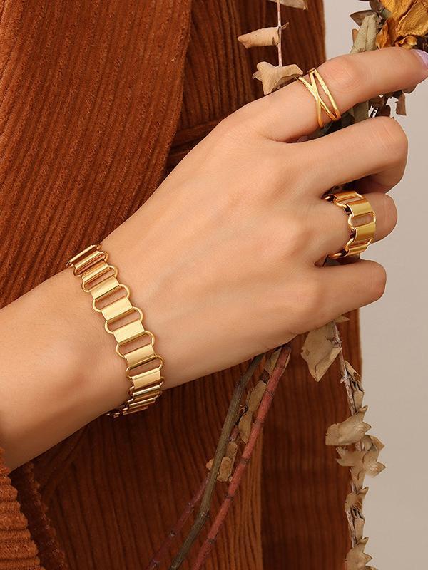 Chains Hollow Solid Color Bracelet Accessories Product Image