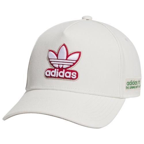 adidas Originals Mens A Frame Lux Prep Adjustable Hat - White/Red Product Image