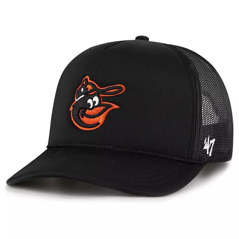 Mens 47 Baltimore Orioles Foam Logo Trucker Snapback Hat Product Image