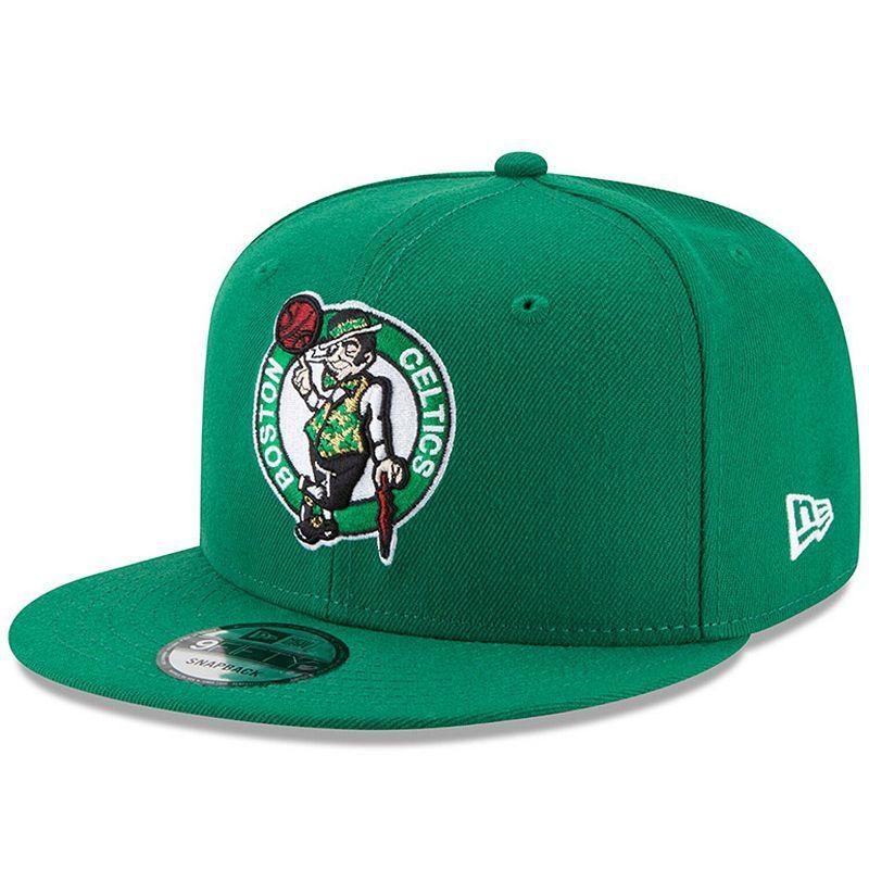 Mens New Era Kelly Boston Celtics Official Team Color 9FIFTY Adjustable Snapback Hat Product Image