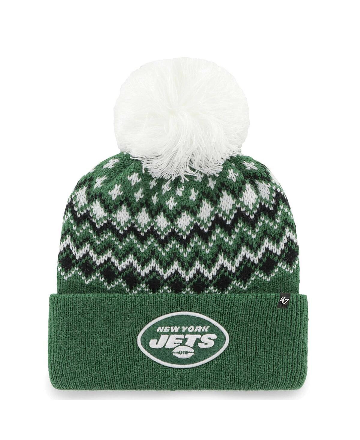 Womens 47 New York Jets Elsa Cuffed Knit Hat with Pom Product Image