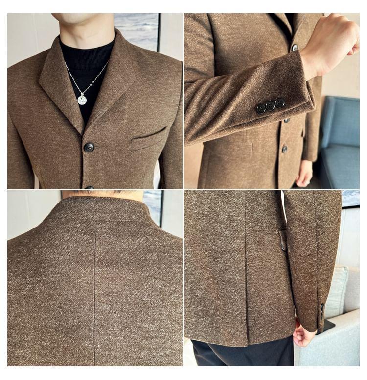 Plain Single-Breasted Jacket Product Image