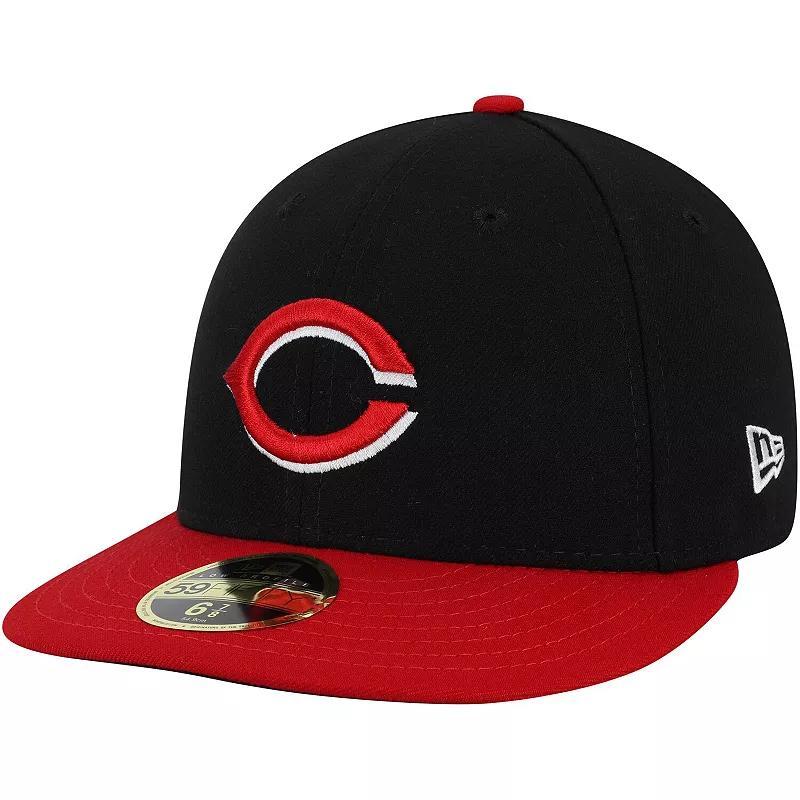 Mens New Era Black /Red Cincinnati Reds Alternate Authentic Collection On-Field Low Profile 59FIFTY Fitted Hat Product Image