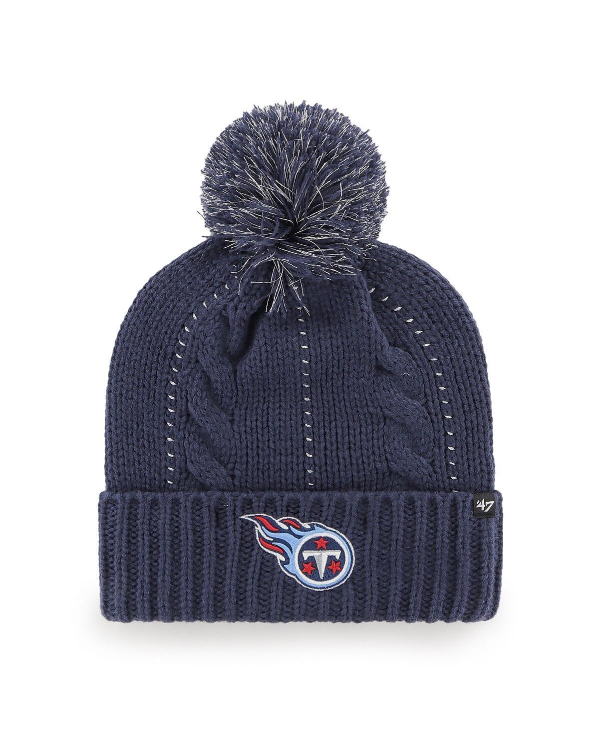 Womens 47 Tennessee Titans Bauble Cuffed Knit Hat with Pom, Blue Product Image