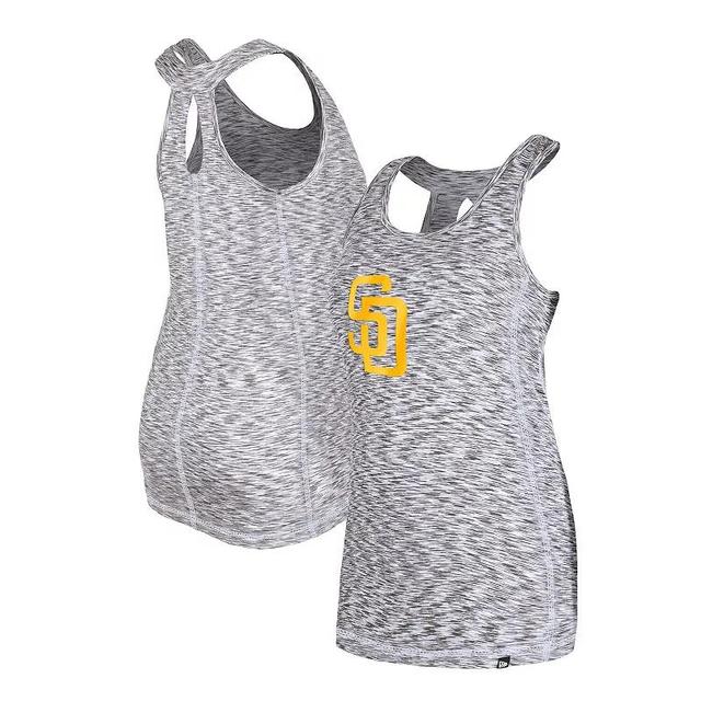 Womens New Era San Diego Padres Space Dye Keyhole Back Tank Top Product Image