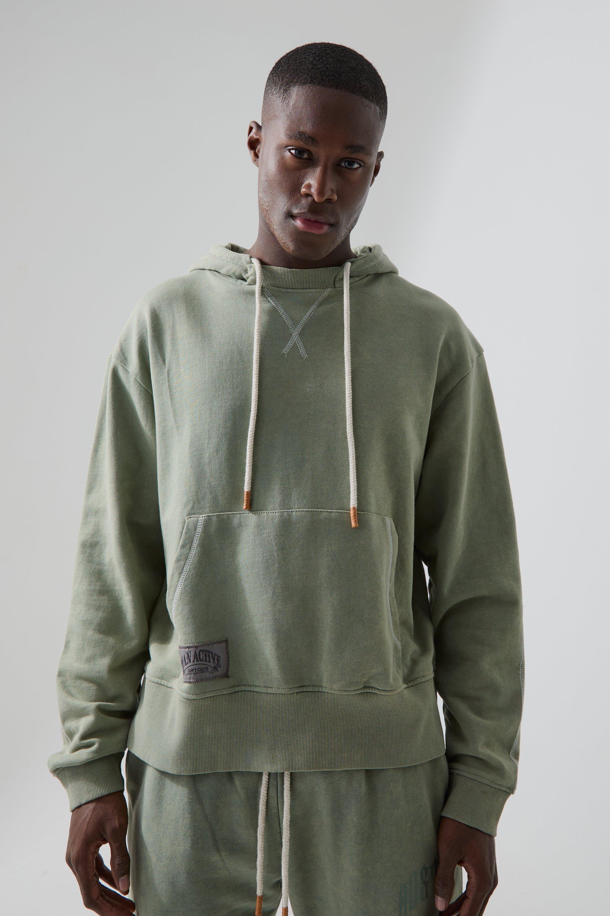 Man Active Oversized Washed Rest Day Hoodie | boohooMAN USA Product Image