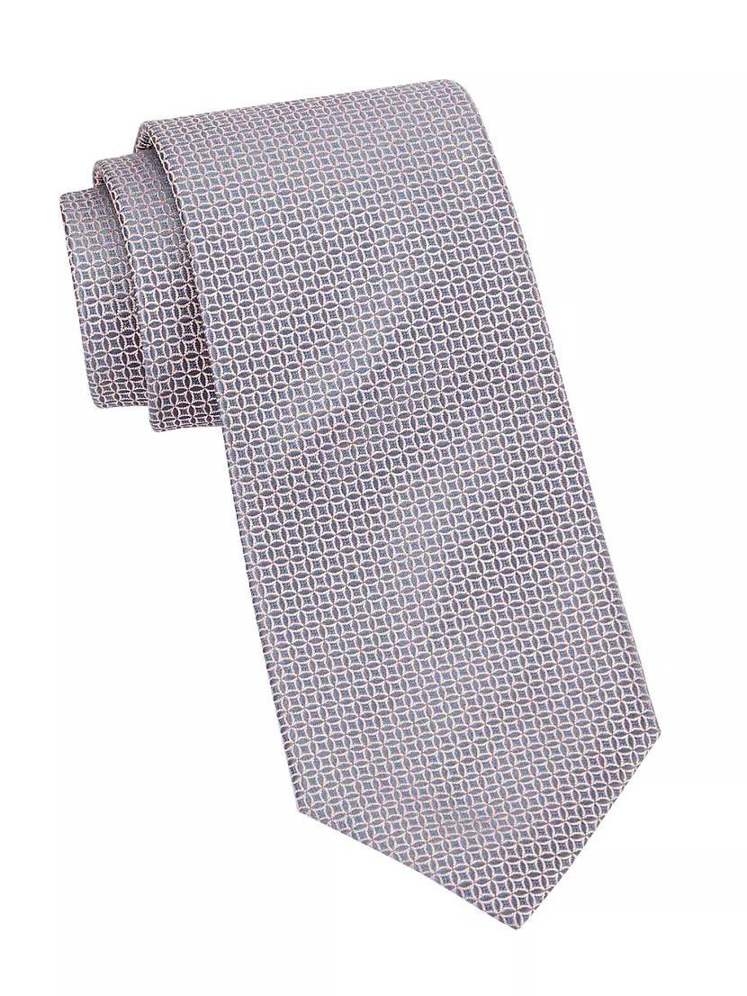 Geometric Woven Silk Tie Product Image