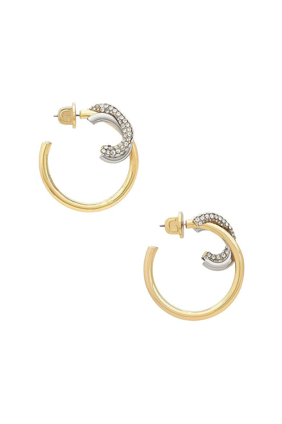 Demarson Blythe Hoop Earrings in Metallic Gold Product Image