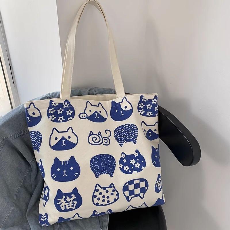 Cartoon Print Tote Bag Product Image