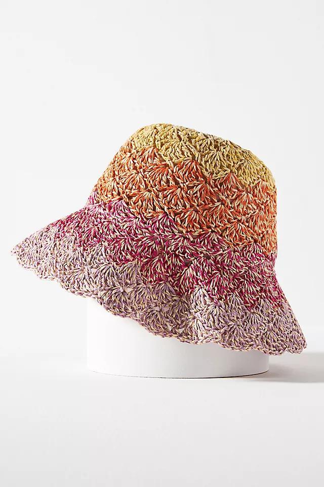 By Anthropologie Straw Bucket Hat Product Image