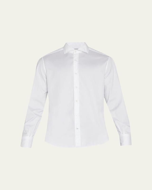 Mens Spread Collar Cotton Sport Shirt Product Image