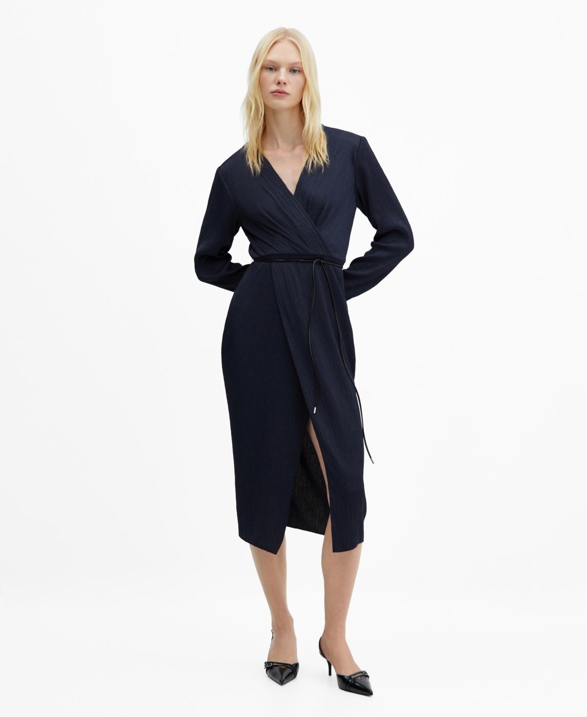 Mango Womens Belt Wrap Dress Product Image